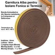 Brown Self-Adhesive Seal Strip - Windows / Doors - 10m/Roll