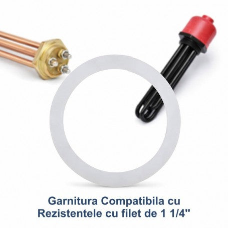Silicone gasket for electric boiler heating element 1¼” (Ø40 mm), flange seal