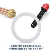Silicone gasket for electric boiler heating element 1¼” (Ø40 mm), flange seal