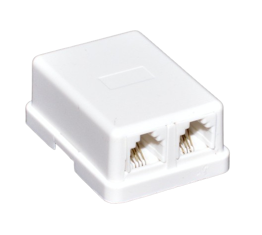 Telephone Double Socket 2 x 6P4C