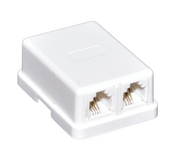 Telephone Double Socket 2 x 6P4C