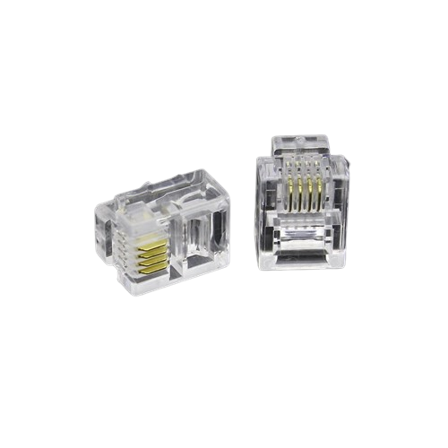 RJ11 Plastic Phone Plug 100 Pcs/Set