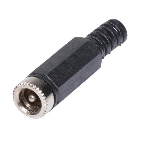 Female DC Power Jack 2.1mm, Cable Mount