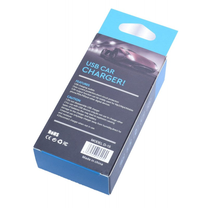 Car Charger 2 X USB 3.0 / D-15, Black