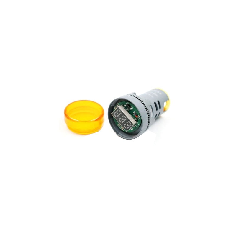 Digital Voltmeter Indicator, 250V/AC, 20-500V, IP65 Protection, Orange