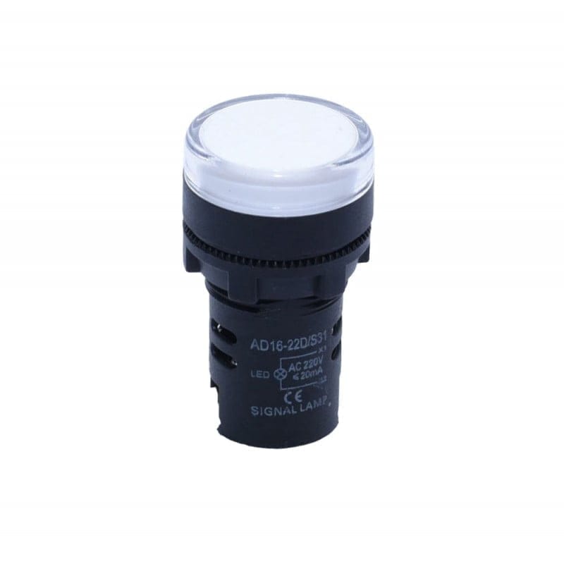 Indicator Light, Matt, 220V, 16A, 29x51mm, White