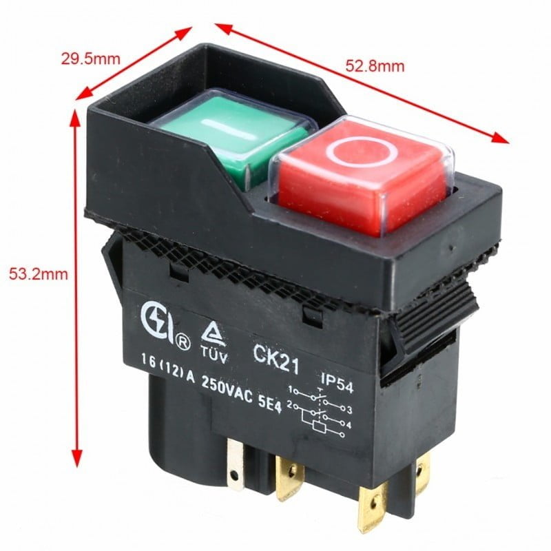 Thermal Relay Switch, CK-1A Protection, 220V, 15A