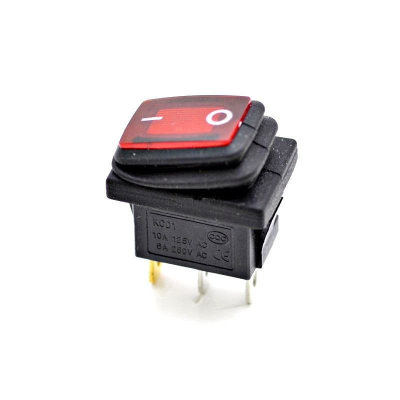 Switch IRS Small Rubber 220V Red LED