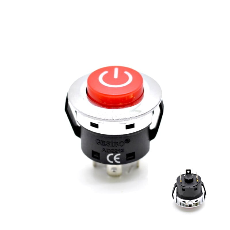 Red Push Button Switch 12V - 20A with LED
