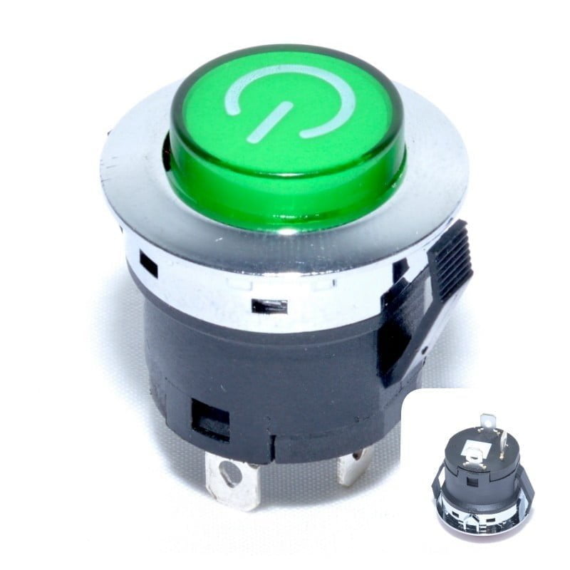 Green Push Button Switch 12V - 20A with LED
