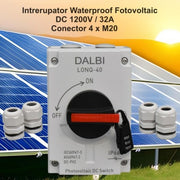 Photovoltaic Solar System DC Switch 1200V / 32A - 4 x M20 Connectors