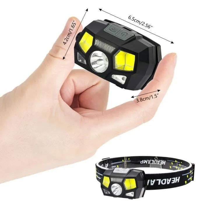 Professional LED Headlamp with Sensor and USB Charging