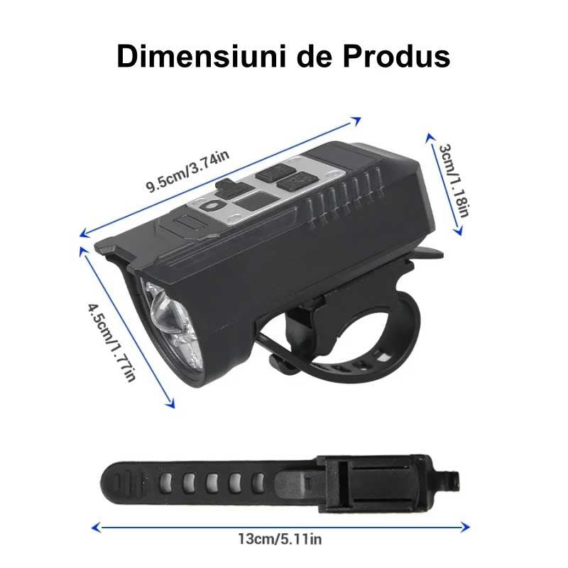 Bicycle Light with 9 LEDs and Light Sensor L-S75