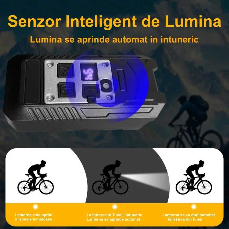 Bicycle Light with 9 LEDs and Light Sensor L-S75