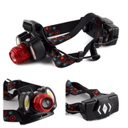 Headlamp with Sensor, 1T6 LED x 2 COB + 2x3.7V Li-ion
