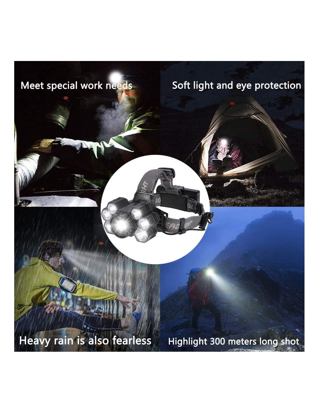 Premium Headlamp with 7 LEDs and Zoom