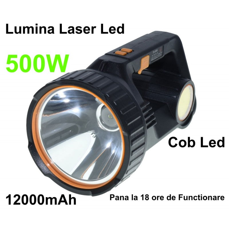 TD-3600 Flashlight with 500W Cree + Cob LED