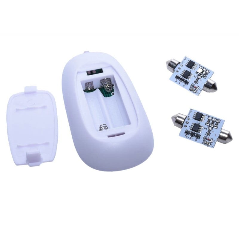 RGB Car LED with Remote Control, 39mm Festoon Socket, Set of 2