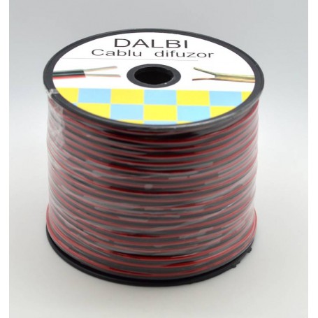 Professional Audio Speaker Cable, 2x1, 100m Roll, Red-Black