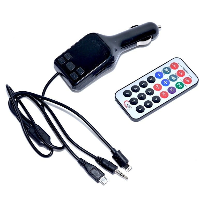 8-in-1 FM-MP3 Player Modulator with Charging and Remote Control