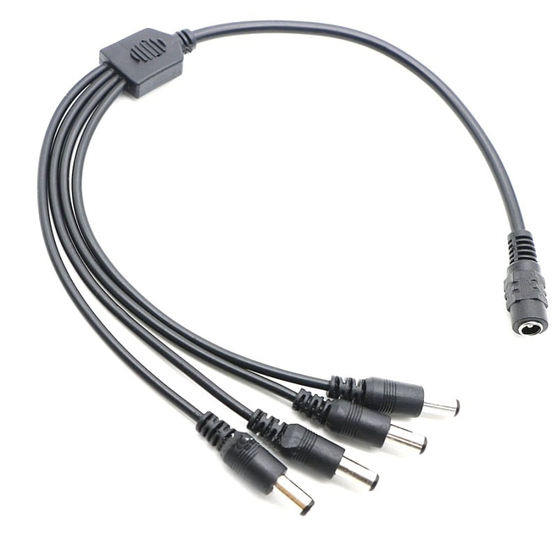DC Power Jack 2.1 Female to 4 Male 30cm