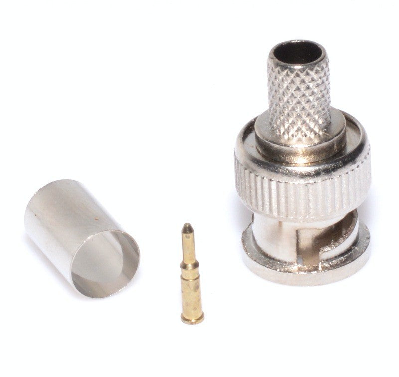 BNC Male Crimp Connector for RG6 Cable