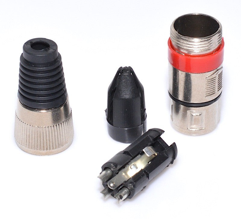 Cannon Male Connector Red