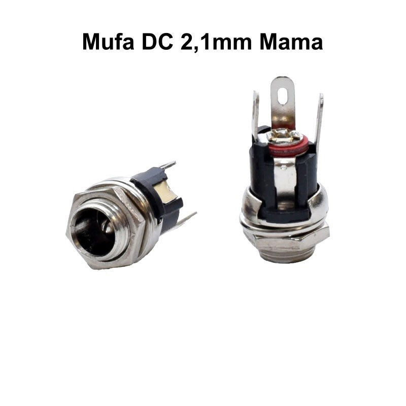 DC Power Jack 2.1mm Female Plastic / Panel Mountable