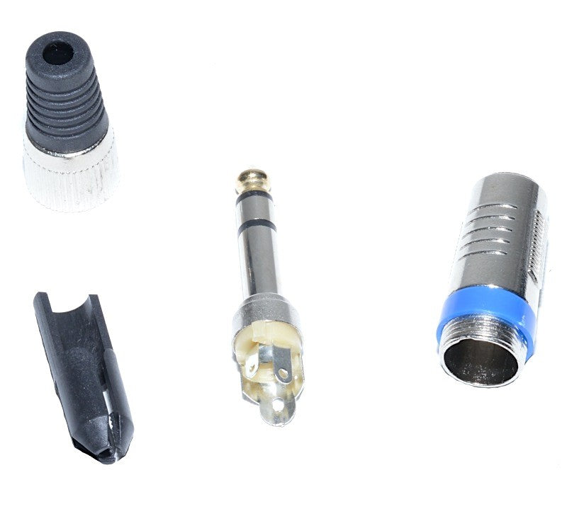 JACK 6.3 Stereo Plug Male, Blue Ring