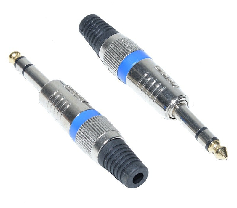 JACK 6.3 Stereo Plug Male, Blue Ring