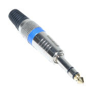 JACK 6.3 Stereo Plug Male, Blue Ring