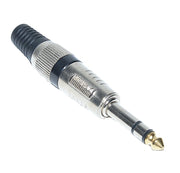 JACK 6.3 Stereo Male Plug, Black Ring