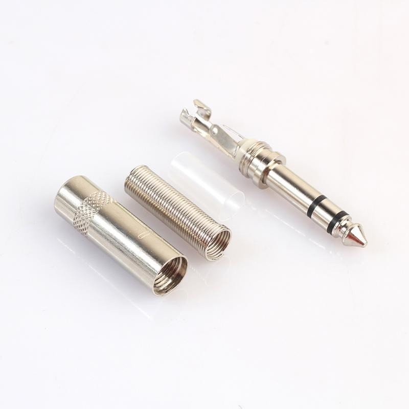 6.3mm Stereo Male Jack Plug Metal with Spring