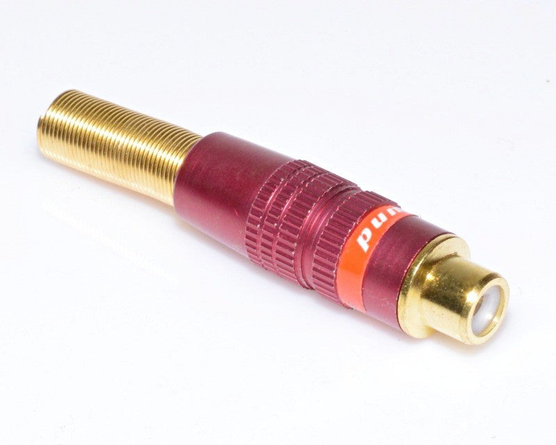 RCA Female Jack Gold-Red with Spring