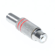RCA Female Metal Connector, Red
