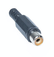 RCA Female Plastic Connector Black