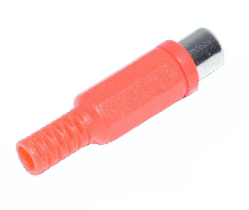 Female RCA Plastic Jack Red