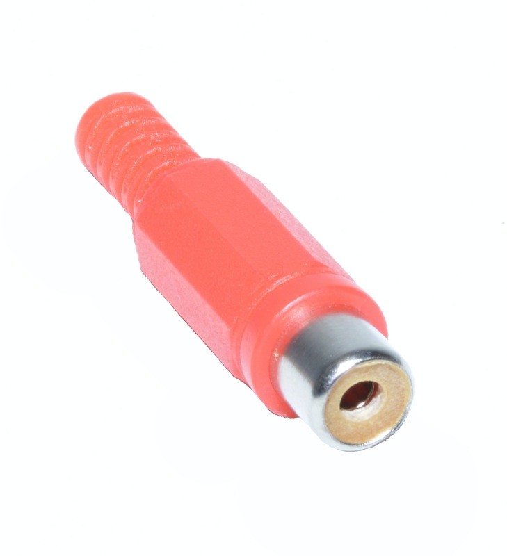 Female RCA Plastic Jack Red