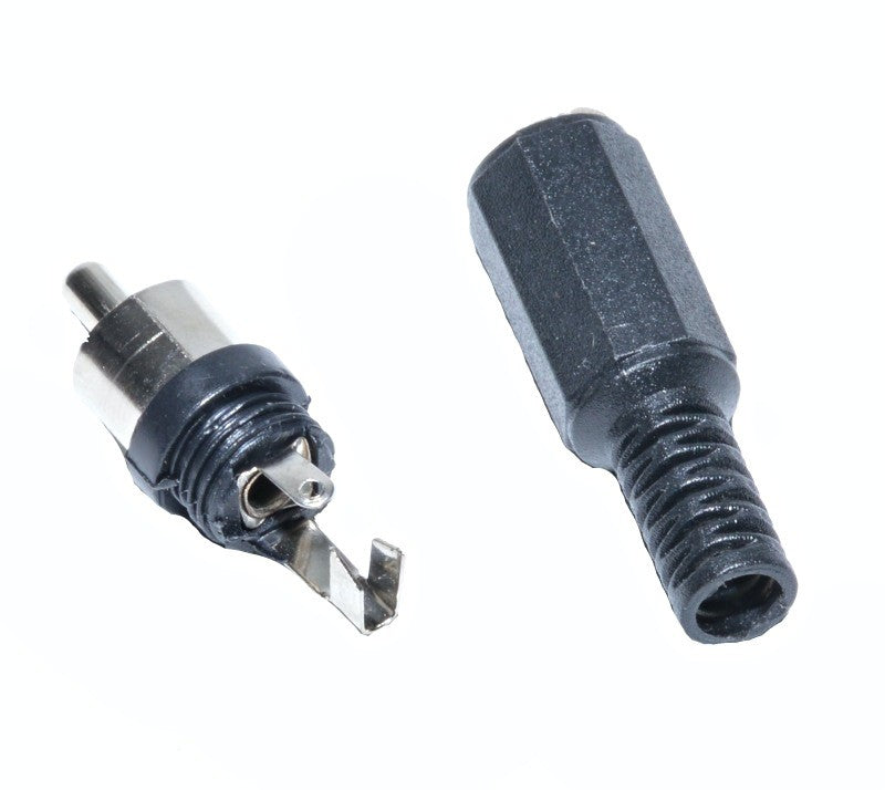 RCA Male Plastic Plug Black