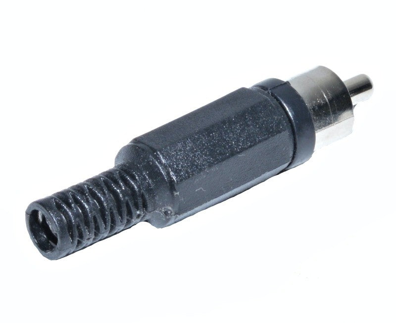 RCA Male Plastic Plug Black