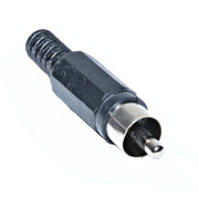 RCA Male Plastic Plug Black