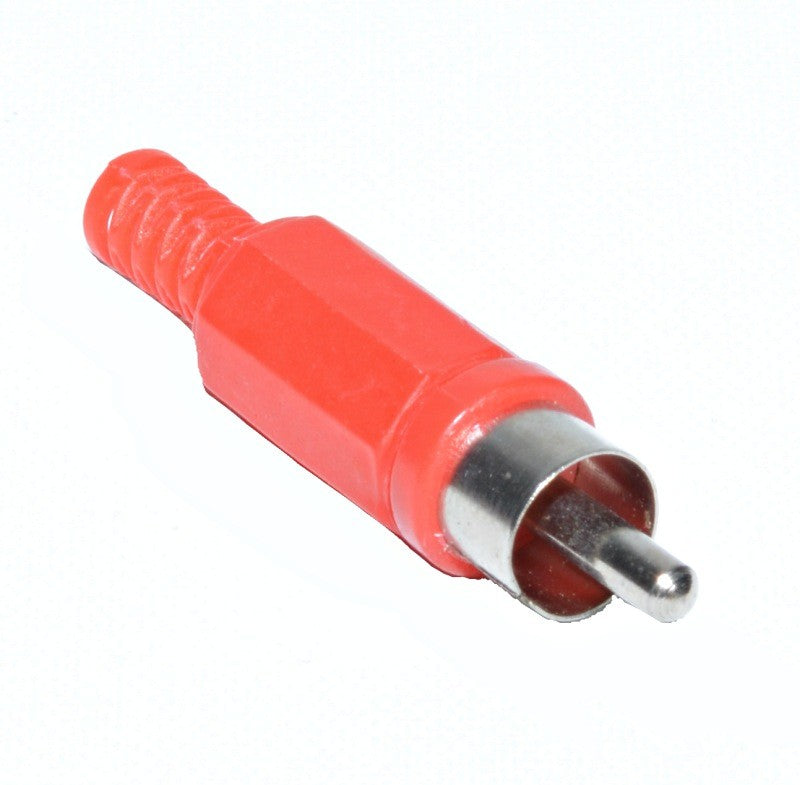 RCA Plastic Male Connector Red