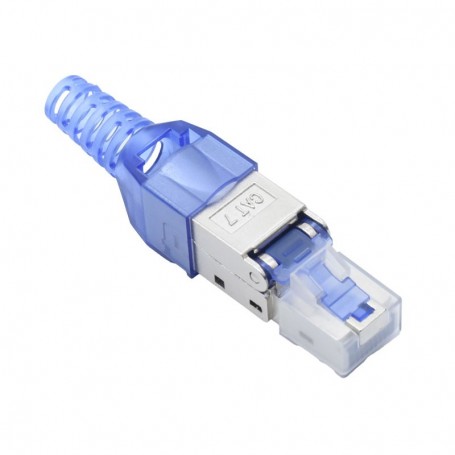 RJ45 CAT 7 Connector - S/FTP Metallic Blue / Toolless