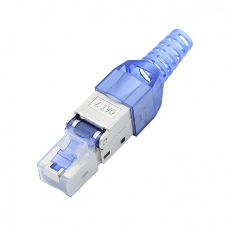 RJ45 CAT 7 Connector - S/FTP Metallic Blue / Toolless