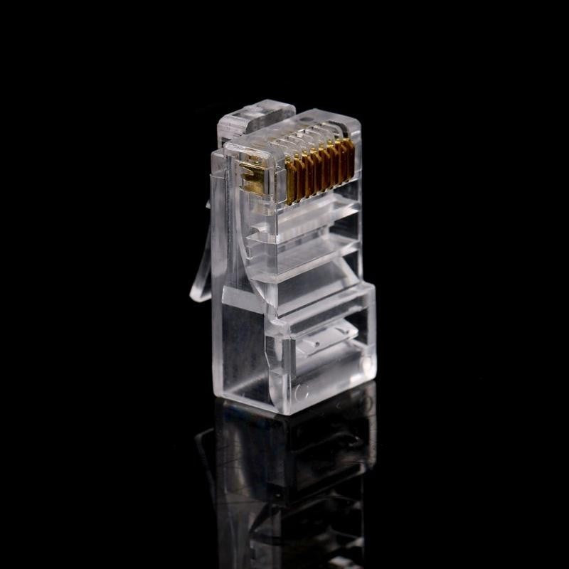 Set of 100 Plastic UTP CAT6 Plugs
