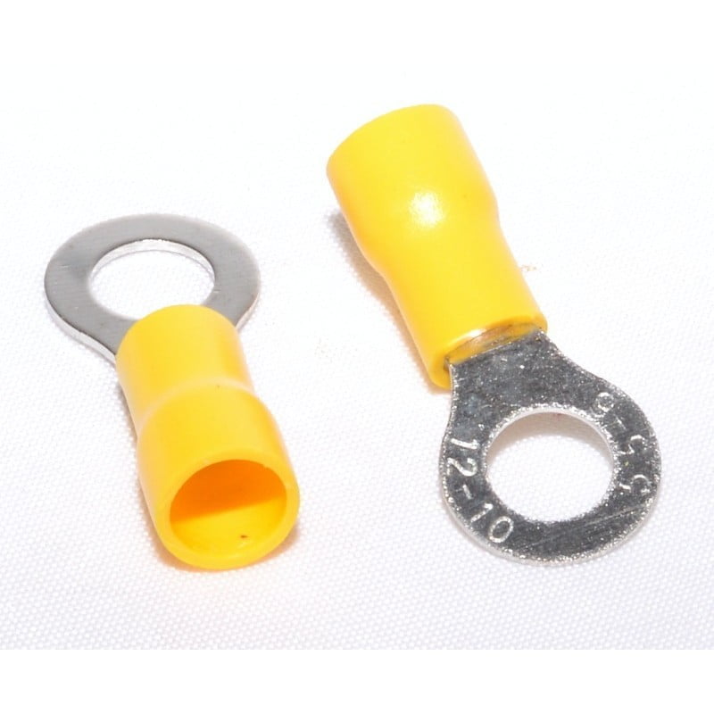 Insulated Yellow Ring Terminal Ø6MM 100PCS/Bag