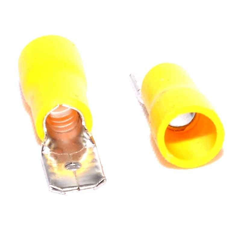 Male Spade Terminal Yellow 6.3MM, 100Pcs/Set