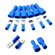 Insulated Automotive Crimp Terminals - Blue / 6.3mm Male+Female 200Pcs/Set