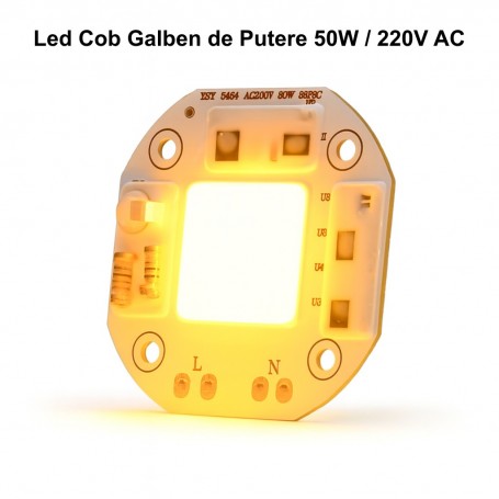 50W COB LED Chip, Yellow Light, 220V AC / XSY-5454