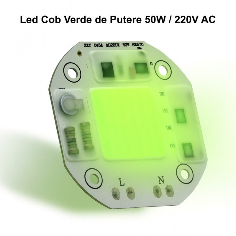 50W COB LED Green Light Chip, 220V AC / XSY-5454